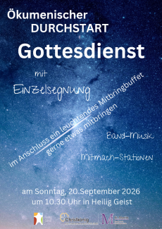 Ökumenischer Durchstart-Gottesdienst Plakat